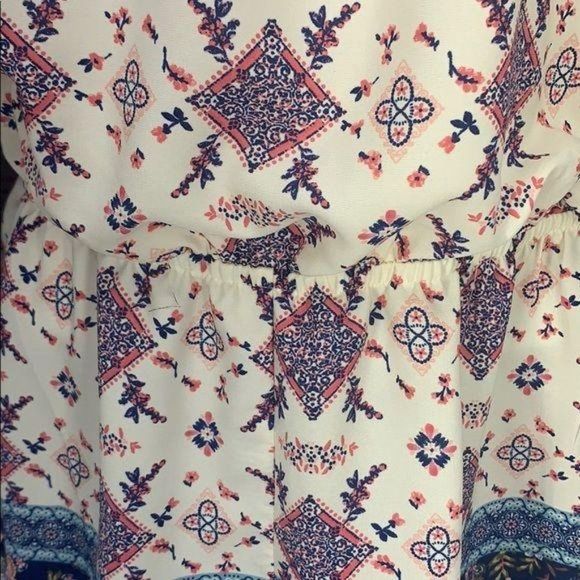 Sequin Hearts Girls Multi Print XL Floral Romper - Picture 6 of 7